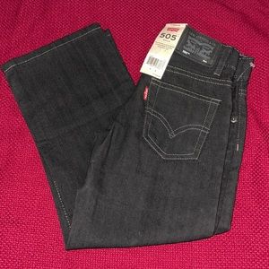 Boy's Levi's 505 Straight Leg Regular Fit Jeans Adjustable Waistband size 6